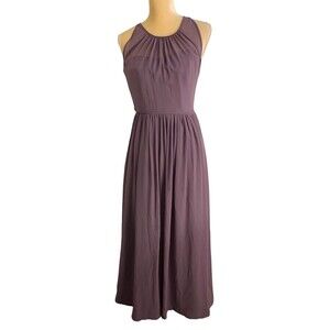 Bill Levkoff Bridesmaid Dress 974 Plum Purple Chiffon Formal Gown sz 6